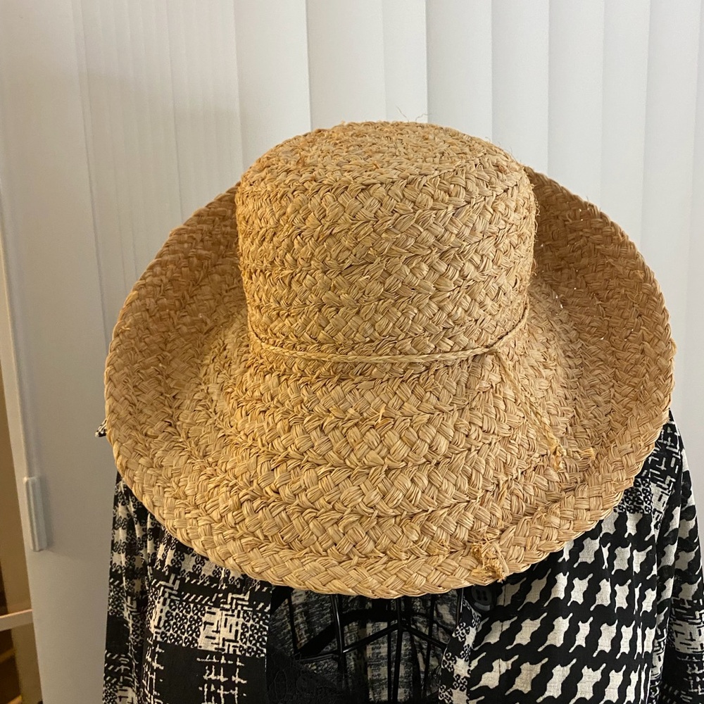 Flippable Brim Straw Sun Hat -  Natural